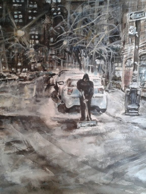 After the Snow Storm – Watercolor, 11×14