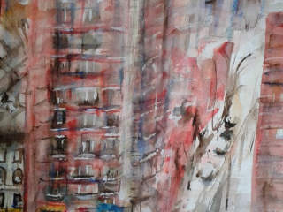 Cold Icy Day – Watercolor, 13×17