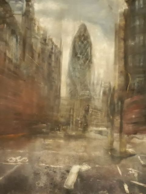 London Showers – Watercolor 22×30