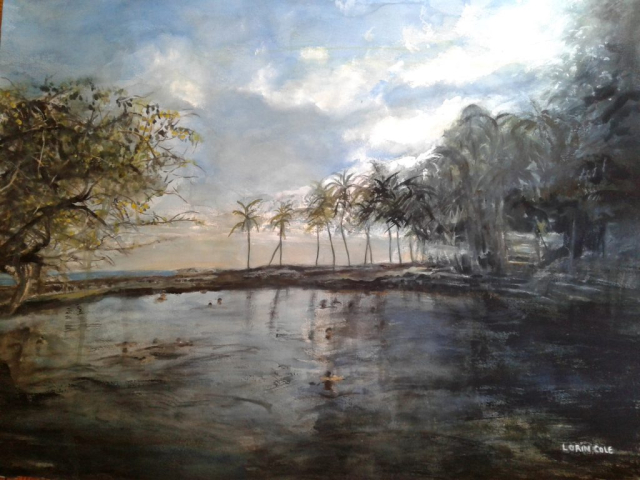 Pahoa Hawaiian Island – Watercolor, 22×30