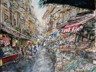 Sicilian Flea Market Acrylic, 22×28
